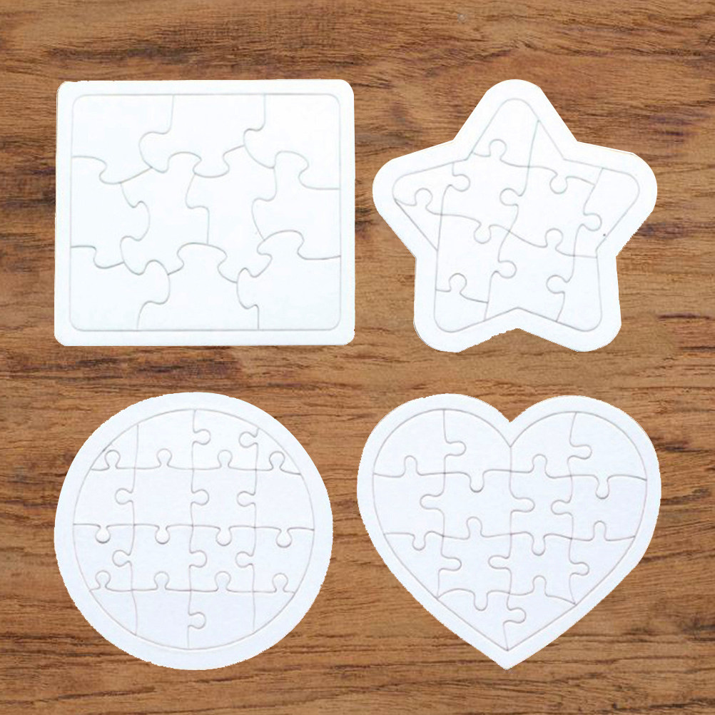 4Pcs Blank Jigsaw Puzzles Kids - огляд і ціна Puzzle Blank White